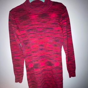 Nasty Gal Collection pink knit mock neck  mini dress